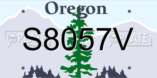 S8057V Oregon License Plate