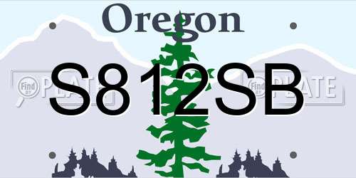 S812SB Oregon License Plate