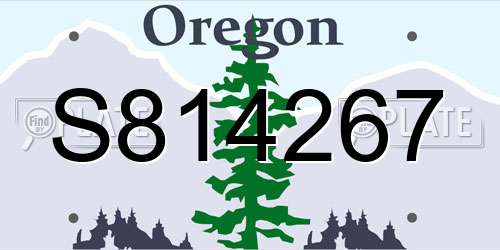 S814267 Oregon License Plate