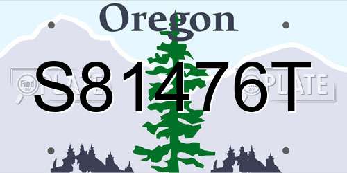 S81476T Oregon License Plate