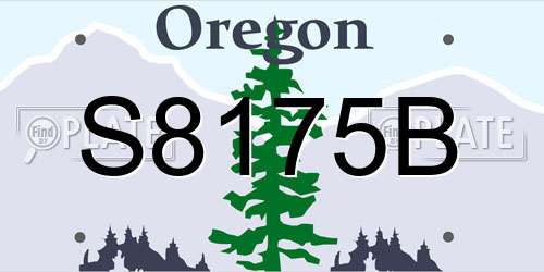 S8175B Oregon License Plate