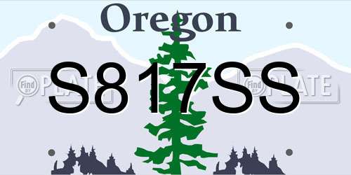 S817SS Oregon License Plate