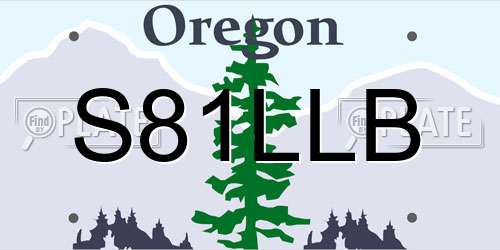S81LLB Oregon License Plate