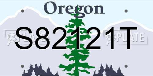 S82121T Oregon License Plate
