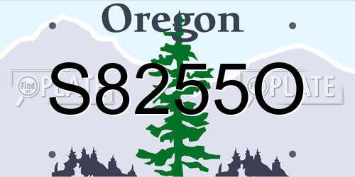 S8255O Oregon License Plate
