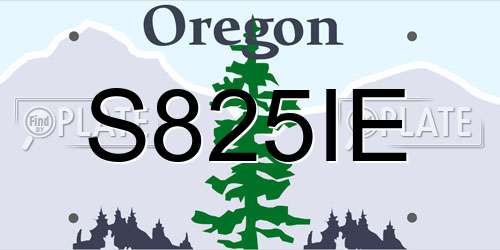 S825IE Oregon License Plate