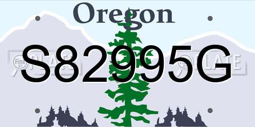 S82995G Oregon License Plate