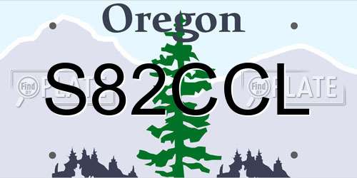 S82CCL Oregon License Plate