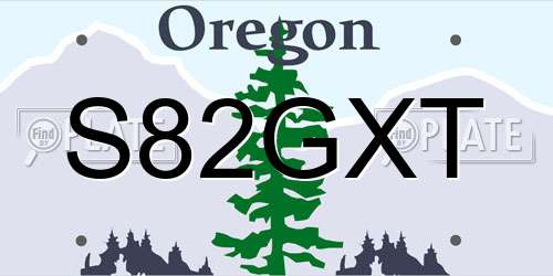 S82GXT Oregon License Plate