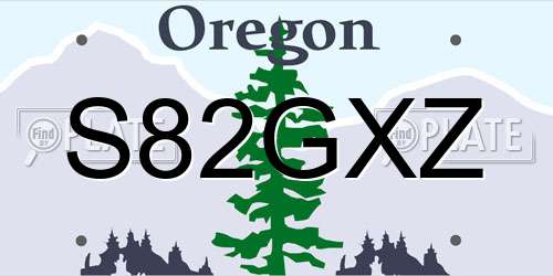 S82GXZ Oregon License Plate