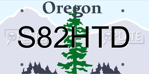 S82HTD Oregon License Plate