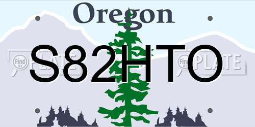 S82HTO Oregon License Plate