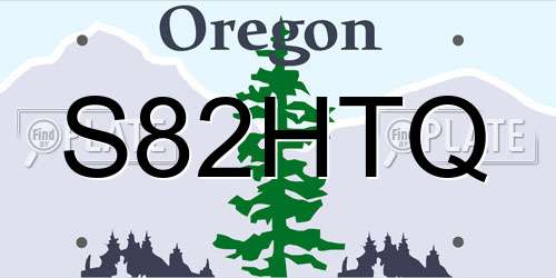S82HTQ Oregon License Plate