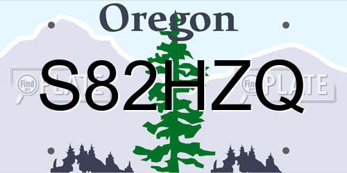 S82HZQ Oregon License Plate