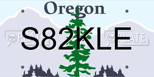 S82KLE Oregon License Plate