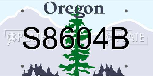 S8604B Oregon License Plate