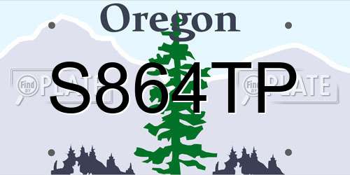 S864TP Oregon License Plate