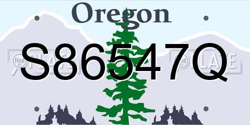 S86547Q Oregon License Plate