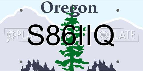 S86IIQ Oregon License Plate
