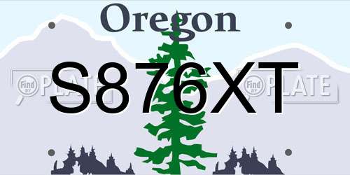 S876XT Oregon License Plate