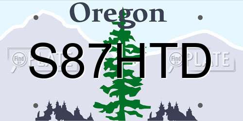 S87HTD Oregon License Plate