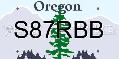S87RBB Oregon License Plate