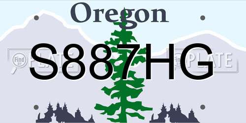 S887HG Oregon License Plate