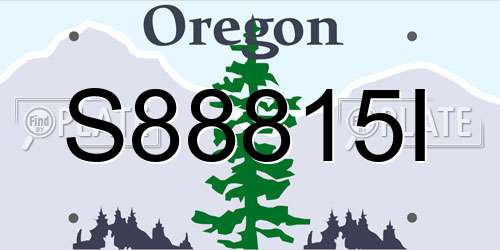 S88815I Oregon License Plate