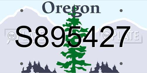 S895427 Oregon License Plate