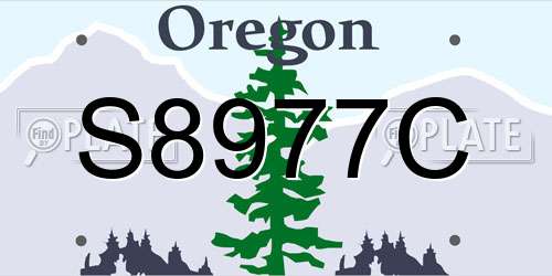 S8977C Oregon License Plate