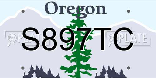 S897TC Oregon License Plate