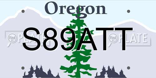 S89ATT Oregon License Plate