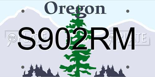 S902RM Oregon License Plate