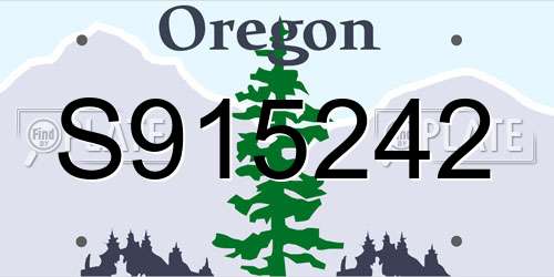 S915242 Oregon License Plate