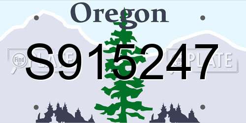 S915247 Oregon License Plate