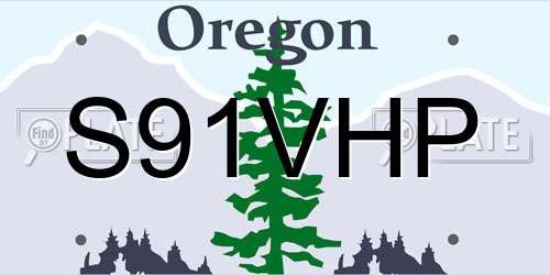 S91VHP Oregon License Plate