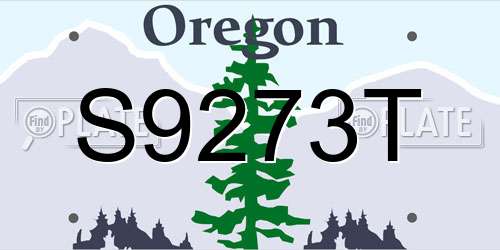 S9273T Oregon License Plate