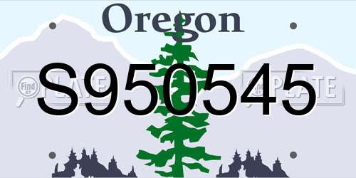 S950545 Oregon License Plate