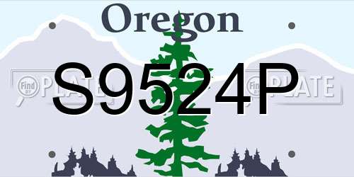 S9524P Oregon License Plate