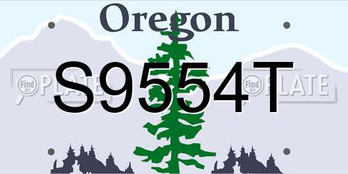 S9554T Oregon License Plate