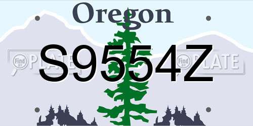 S9554Z Oregon License Plate