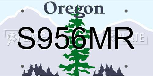 S956MR Oregon License Plate