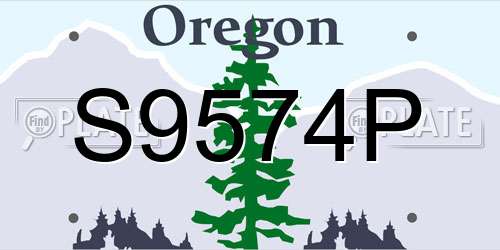 S9574P Oregon License Plate