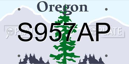 S957AP Oregon License Plate
