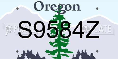 S9584Z Oregon License Plate