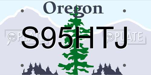 S95HTJ Oregon License Plate