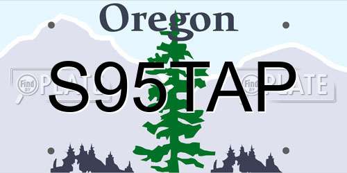 S95TAP Oregon License Plate
