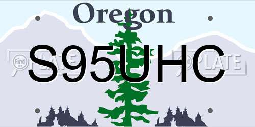 S95UHC Oregon License Plate