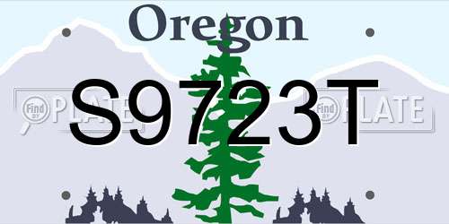 S9723T Oregon License Plate