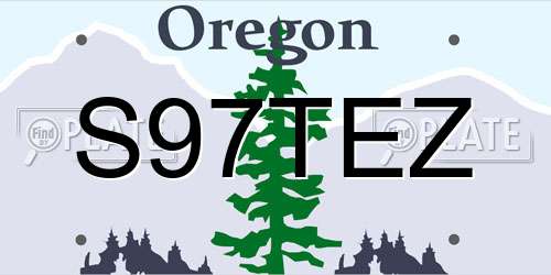 S97TEZ Oregon License Plate